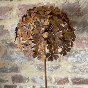 Fleur "HORTENSIA" en fer à planter