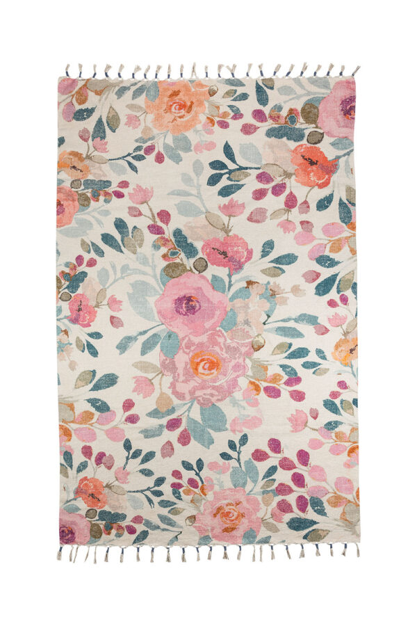 Tapis en coton FLEURS