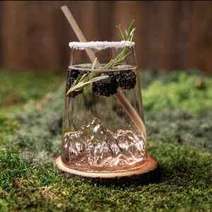 Verre design  Mont Blanc - soufflé artisanalement