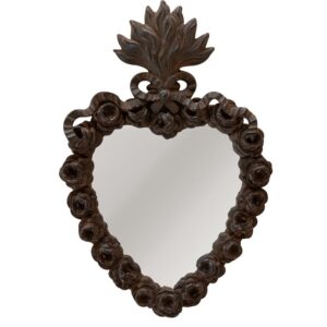 Cœur patine noire vieillie