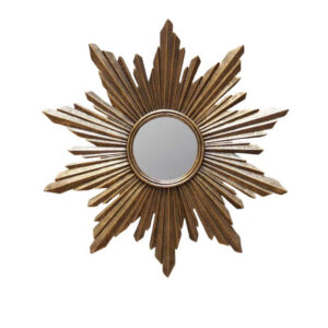 Miroir ex voto soleil doré