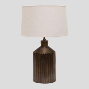 Lampe Aluminium et Lin