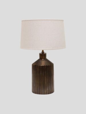 Lampe Aluminium et Lin