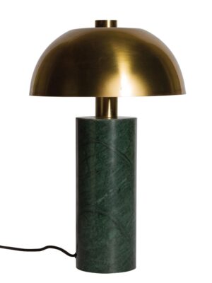 Lampe en marbre vert et or