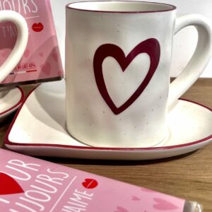 Tasse coeur avec socle « coeur vide »