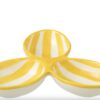 Plat apéritif rayé jaune