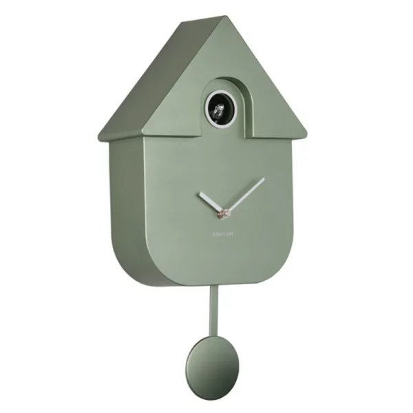 Horloge Coucou moderne Vert métallisé