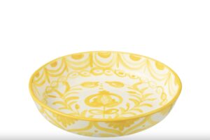 Plat blanc et jaune