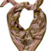 Foulard fleuri vert et prune - Bindi Atelier