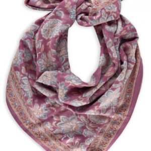 Foulard bleu Prune - Bindi Atelier