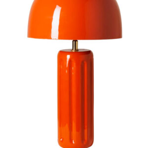 Lampe laquée rouge