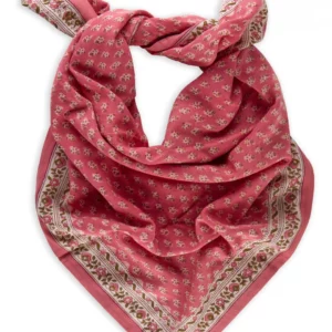Foulard Fleurs Roses- Bindi Atelier