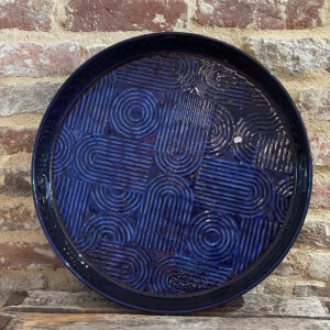 Grand plateau coloré géométrique