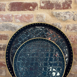 Plateau ajouré bleu