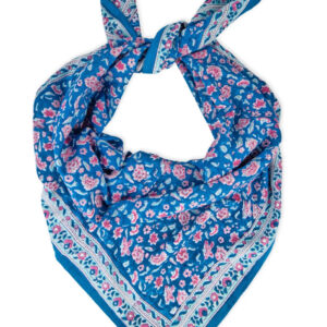 Foulard bleu rose - Bindi Atelier