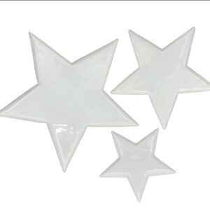 Plat étoile blanc / vert