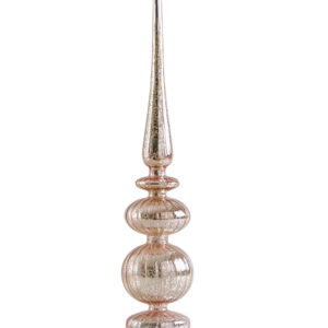 Ornement mercurisé lumineux rose Grand modèle