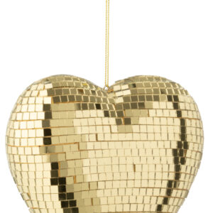 Coeur boule à facette doré