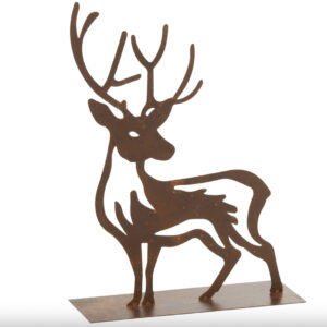 Renne décoratif fer rouille