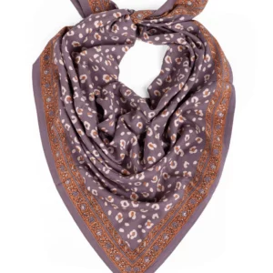 Foulard léopard violet - Bindi Atelier