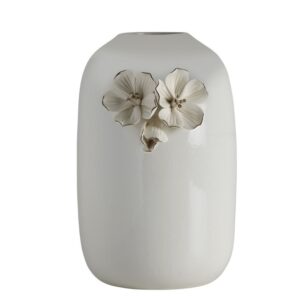 Vase blanc fleuri