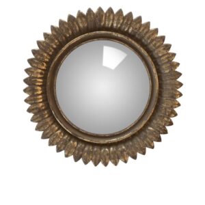 Miroir plumes dorées