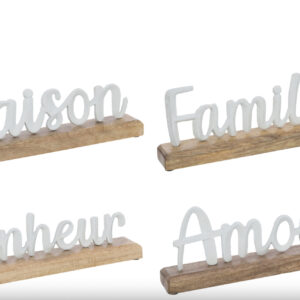 Mots sur pied blanc/ bois