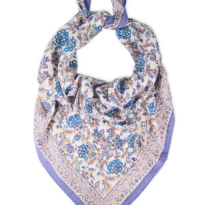 Foulard beige et violet- Bindi Atelier