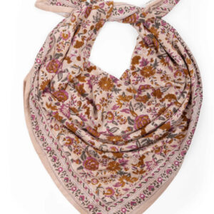 Foulard beige et moutarde - Bindi Atelier