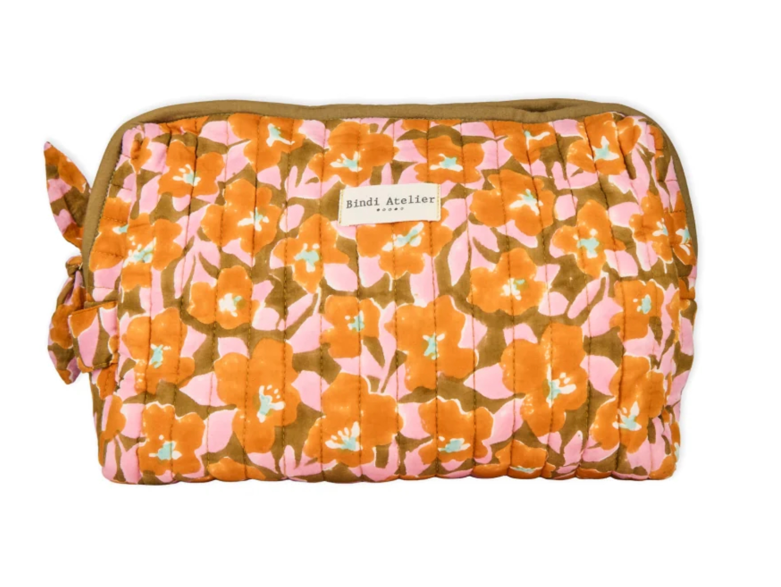 Trousse kaki et moutarde - Bindi Atelier