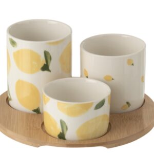 Set de 3 ramequins apéritifs citron