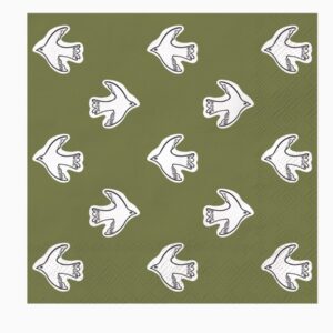20 Serviettes colombes vertes