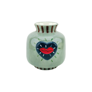 Petit vase bouche , coloris bleu