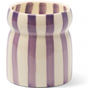 Bougie en céramique rayée