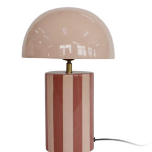Lampe rayée rose